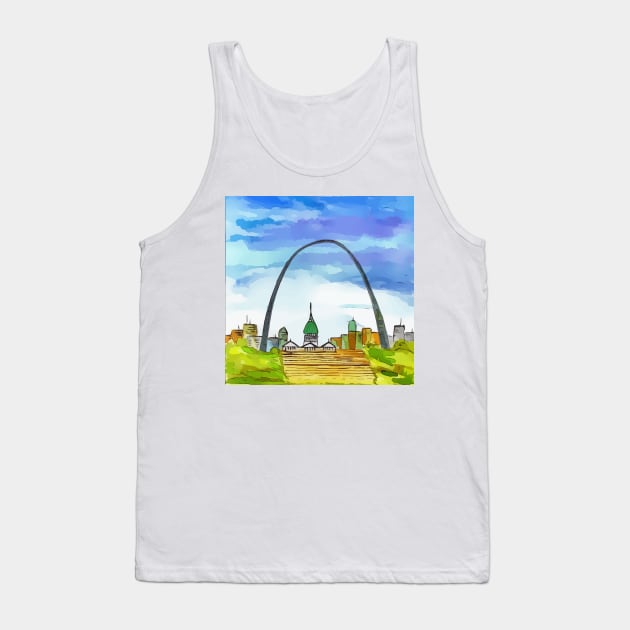 Saint Louis Arch Tank Top by WelshDesigns